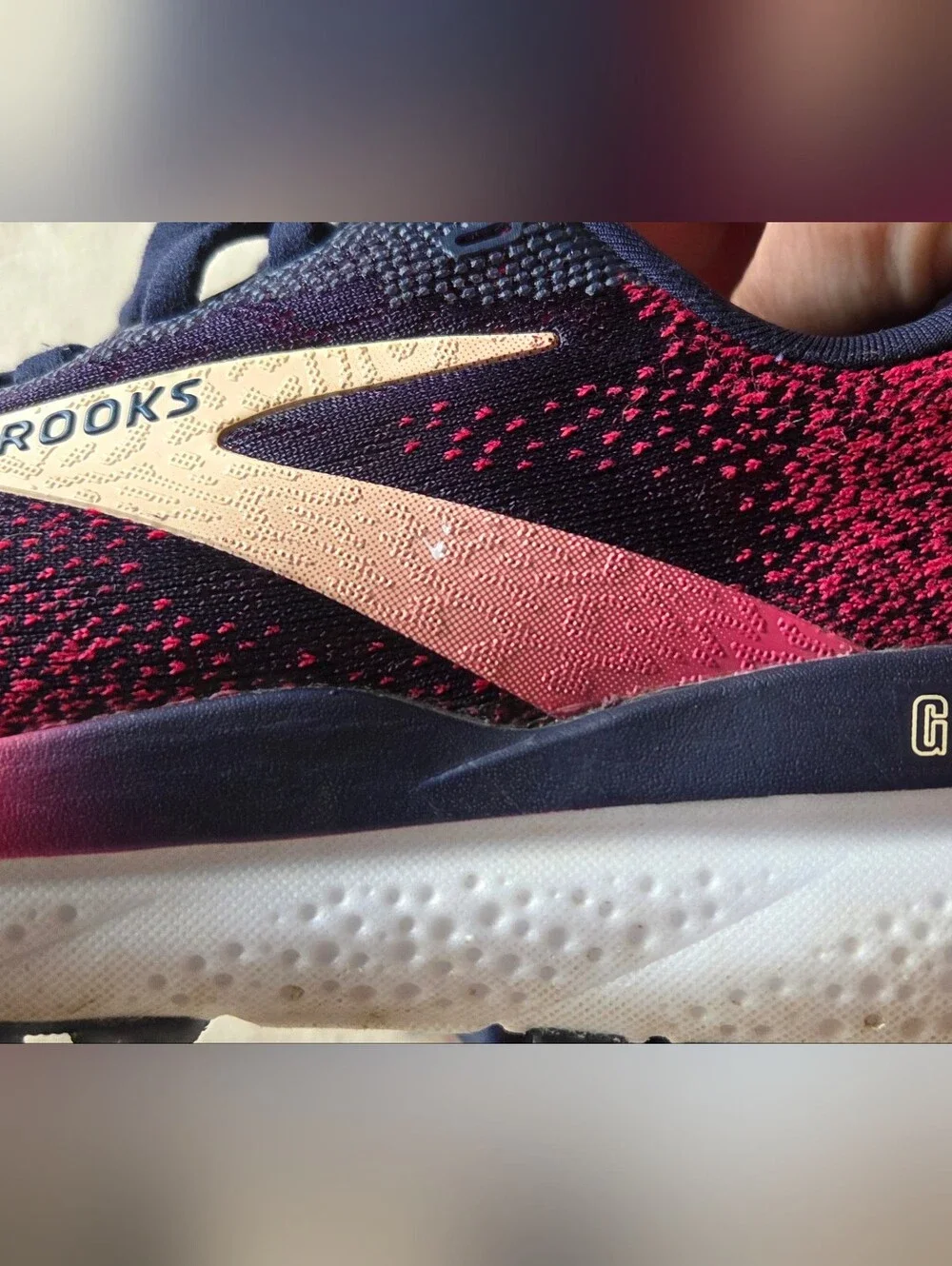 Brooks Ghost 16 Womens Running Shoes Navy Blue Pink Size 5.5 B
